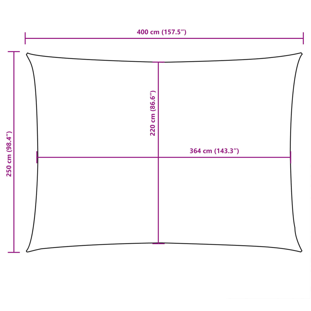 Parasole a Vela Oxford Rettangolare 2,5×4 m Terracotta - Image 23 of 36