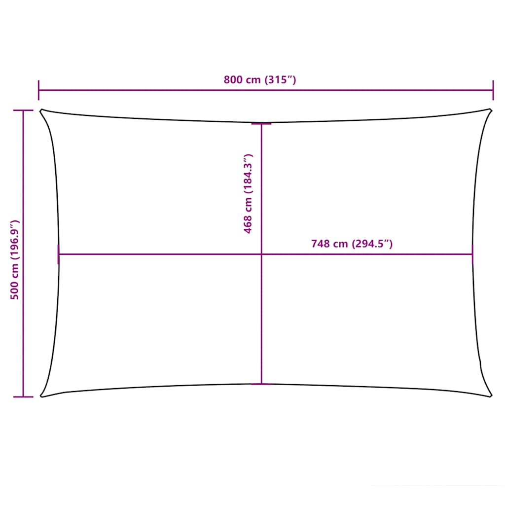 vidaXL Rectangular Sail Shade, PU Coated Oxford Fabric, 2x4.5 m, Terracotta - Image 77 of 81