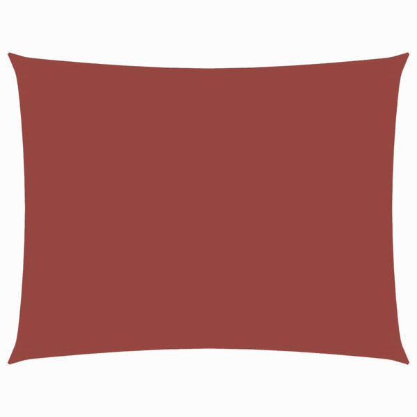Parasole a Vela Rettangolare in Tessuto Oxford Rivestito PU 6 x 7 m Terracotta - immagine 2 | SolPatio