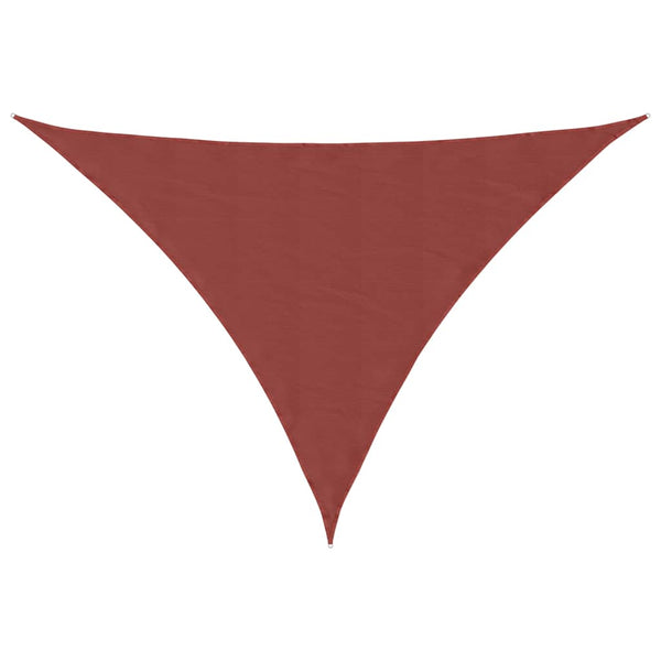Parasole a Vela Triangolare Oxford Terracotta 3x4x4m - immagine 2 | SolPatio