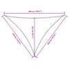 vidaXL Triangular Shade Sail, Oxford Fabric, 3.5x3.5x4.9 m, Terracotta - Image 18 of 18