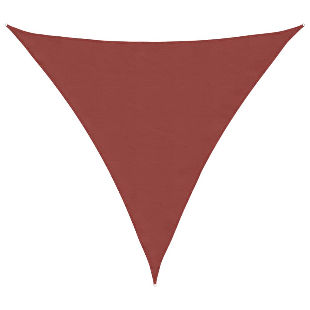 vidaXL Triangular Shade Sail, Oxford Fabric, 3.5x3.5x4.9 m, Terracotta - Image 3 of 18
