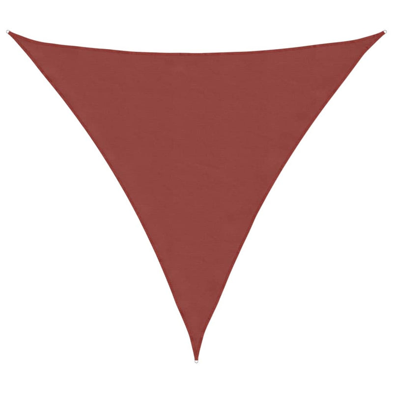 vidaXL Triangular Shade Sail, Oxford Fabric, 3.5x3.5x4.9 m, Terracotta - Image 3 of 18