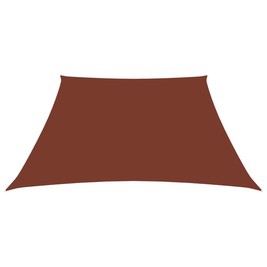 vidaXL Toldo de vela trapezoidal de tela Oxford 2/4x3 m Terracota - Image 1 of 4