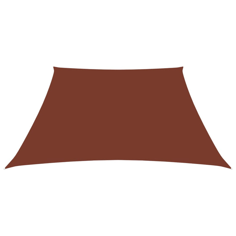 vidaXL Toldo de vela trapezoidal de tela Oxford 2/4x3 m Terracota - Image 1 of 4