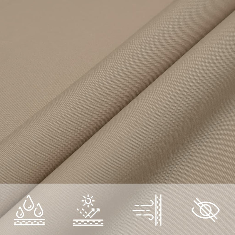 vidaXL Toldo vela cuadrado de tela Oxford 4,5x4,5 m Topo - Image 6 of 9