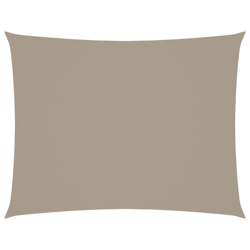 vidaXL Oxford Fabric Sail Shade 3 x 4.5 m Taupe Gray - Image 2 of 8