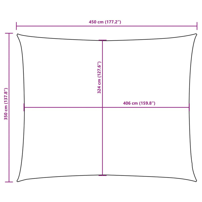 Parasole a Vela in Tessuto Oxford 3,5×4,5 m Talpa - Image 24 of 36