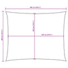vidaXL Taupe Oxford Fabric Rectangular Shade Sail 4 x 6 m - Image 18 of 18
