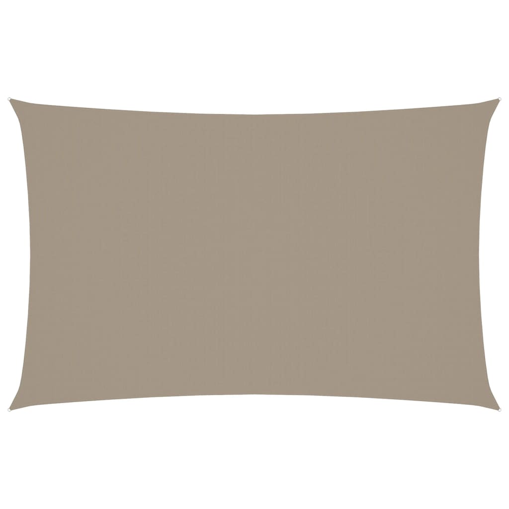 vidaXL Taupe Oxford Fabric Rectangular Shade Sail 4 x 6 m - Image 4 of 18