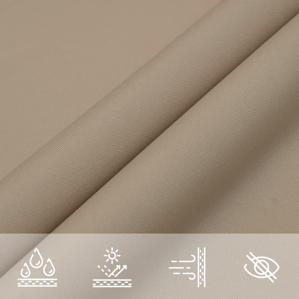 vidaXL Triangular Oxford Fabric Sail Shade 3x4x4 m Taupe - Image 7 of 9