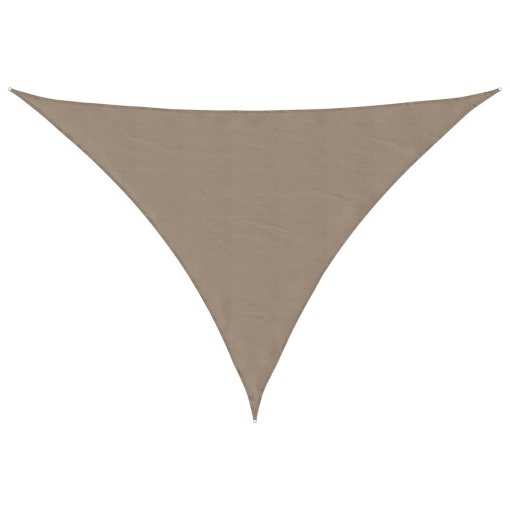 vidaXL Oxford Triangular Shade Sail, 3.5x3.5x4.9 m, Taupe - Image 3 of 16