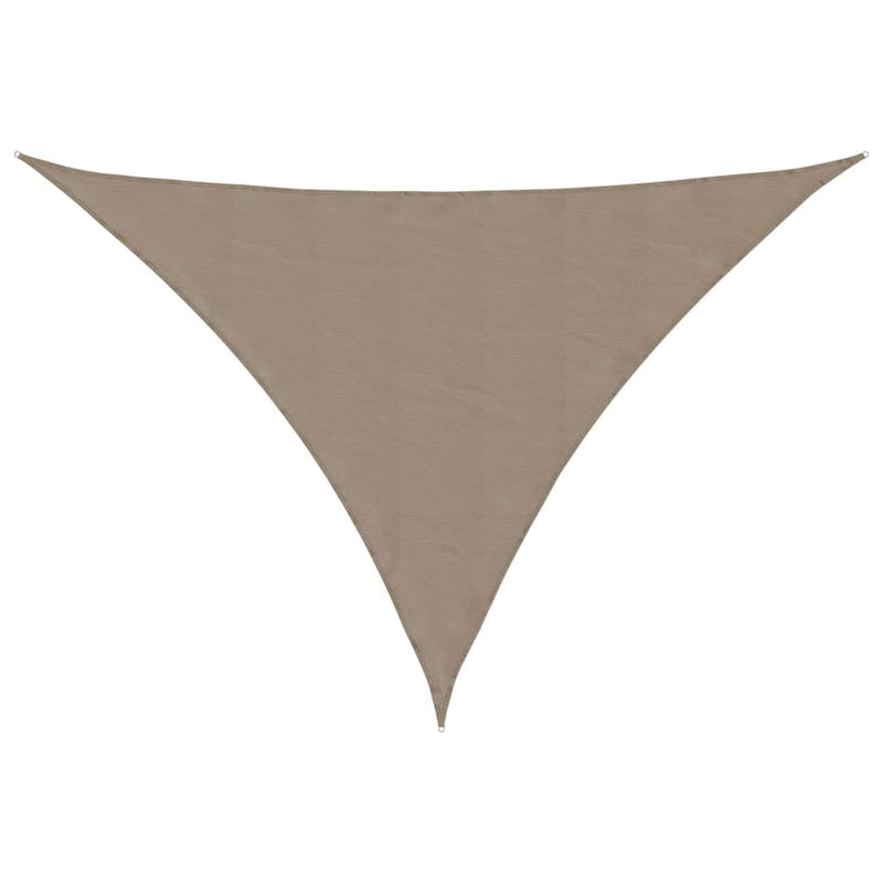 vidaXL Oxford Triangular Shade Sail, 3.5x3.5x4.9 m, Taupe - Image 3 of 16