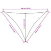 vidaXL Oxford Triangular Shade Sail, 3.5x3.5x4.9 m, Taupe - Image 13 of 16