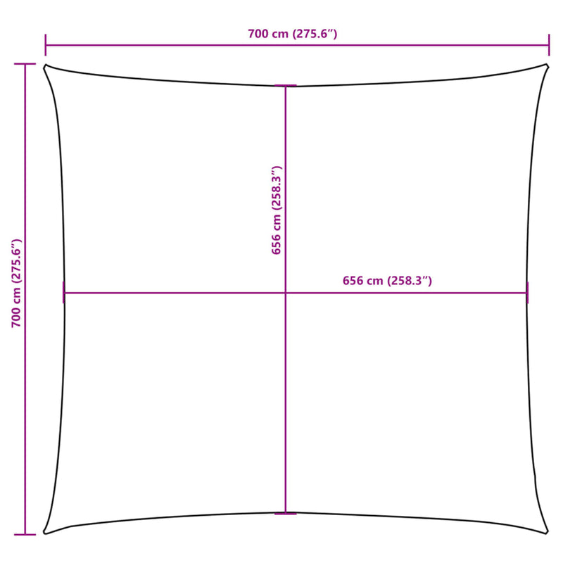 Vela Parasole in Tela Oxford Quadrata 2x2 m Verde Scuro - immagine 9 | SolPatio - Image 9 of 9