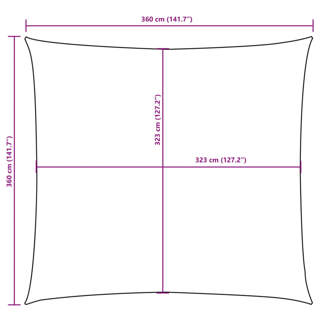 vidaXL Oxford Fabric Square Parasol, 3.6x3.6 m, Dark Green - Image 9 of 9