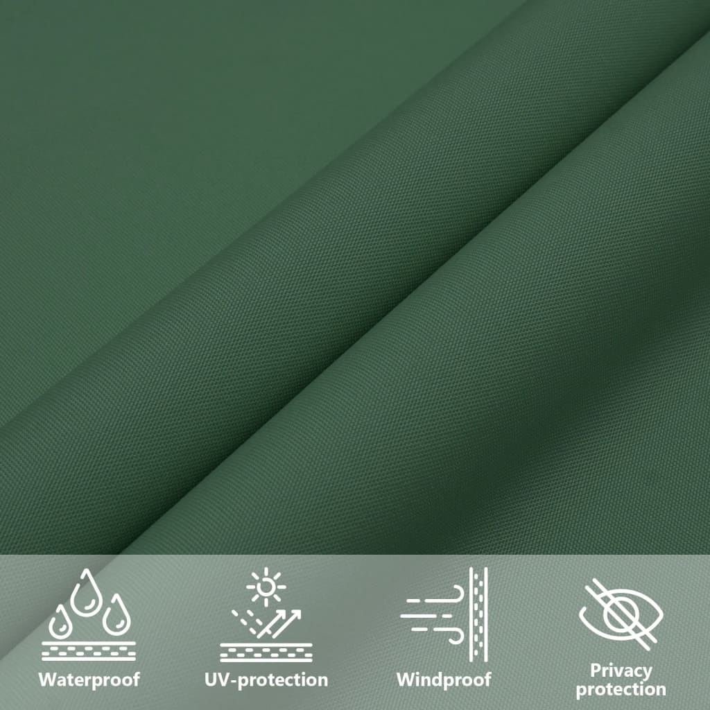 vidaXL Square Sun Shade Sail, Oxford Fabric, 4x4 m, Dark Green - Image 10 of 10