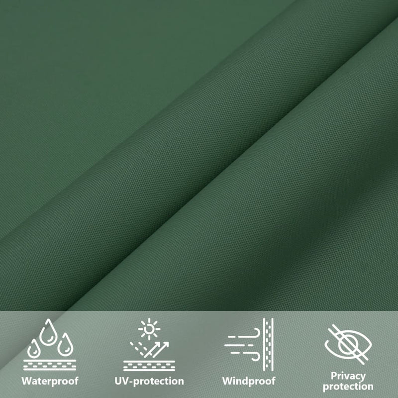 vidaXL Square Sun Shade Sail, Oxford Fabric, 4x4 m, Dark Green - Image 10 of 10