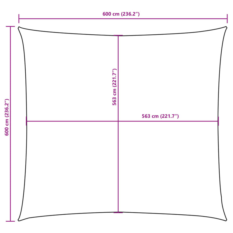 vidaXL Parasole a Vela in Tela Oxford Quadrato 7x7 m Verde Scuro - Image 17 of 18