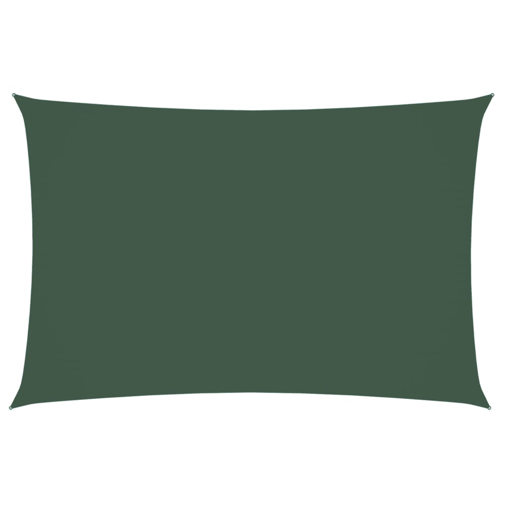 vidaXL Parasole a Vela Rettangolare Tessuto Oxford 2 x 4,5 m Verde Scuro - Image 16 of 81