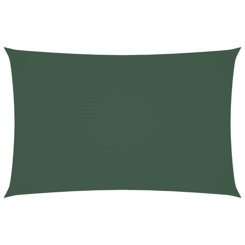 vidaXL Parasole a Vela Rettangolare Tessuto Oxford 2 x 4,5 m Verde Scuro - Image 17 of 81