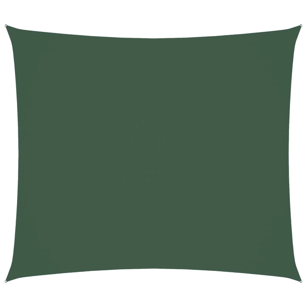 vidaXL Parasole a Vela Rettangolare Tessuto Oxford 2 x 4,5 m Verde Scuro - Image 11 of 81