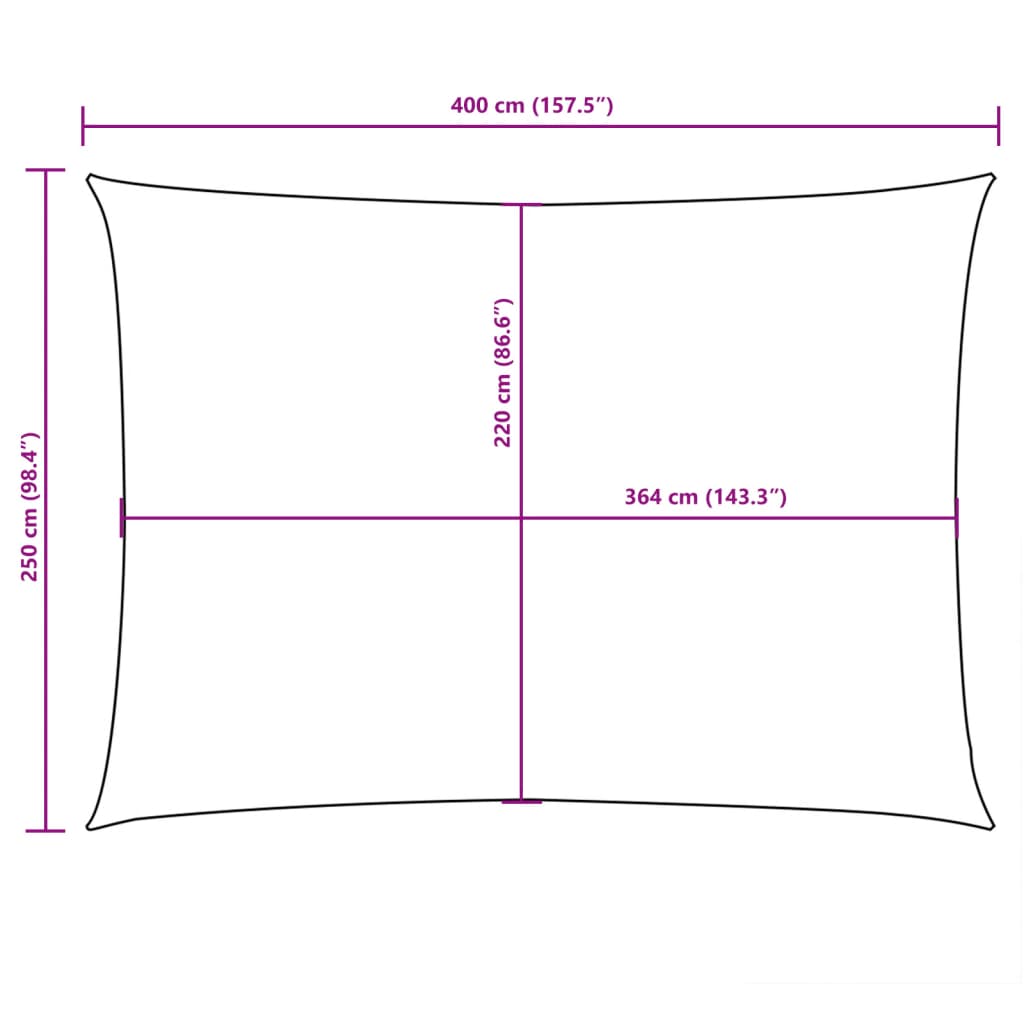 Parasole a Vela Oxford Rettangolare 2,5×4 m Verde Scuro - Image 23 of 36