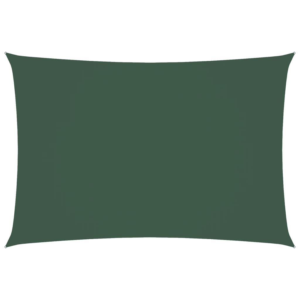 vidaXL Vela Parasole Rettangolare Tessuto Oxford 2,5x4,5 m Verde Scuro - Image 2 of 9