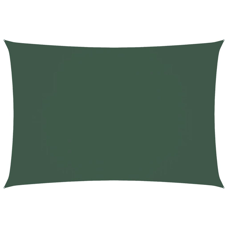 vidaXL Vela Parasole Rettangolare Tessuto Oxford 2,5x4,5 m Verde Scuro - Image 2 of 9
