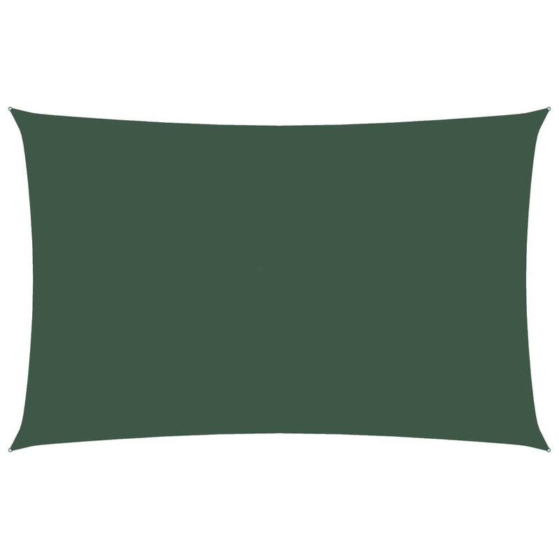 vidaXL Parasole a Vela Rettangolare Tessuto Oxford 2 x 4,5 m Verde Scuro - Image 14 of 81
