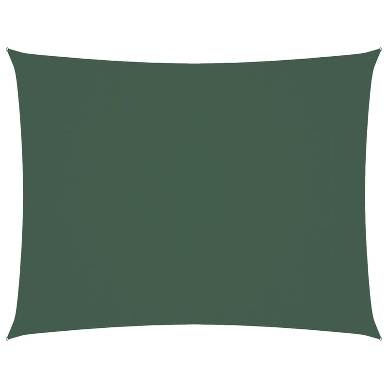 vidaXL Parasole a Vela Rettangolare Tessuto Oxford 2 x 4,5 m Verde Scuro - Image 12 of 81