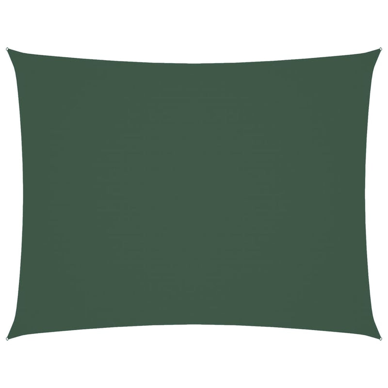 vidaXL Parasole a Vela Oxford Rettangolare 6x7 m Verde Scuro - Image 2 of 9