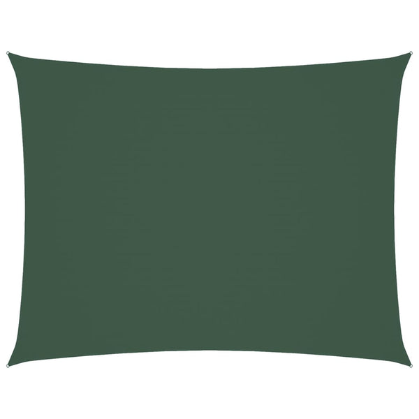 Parasole a Vela Tessuto Oxford Rettangolare 6x8 m Verde Scuro - immagine 2 | SolPatio