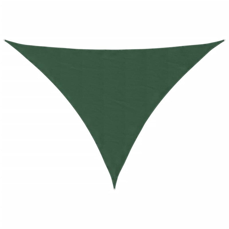 Parasole a Vela Oxford Triangolare 3x4x4 m Verde Scuro - immagine 2 | SolPatio - Image 2 of 9