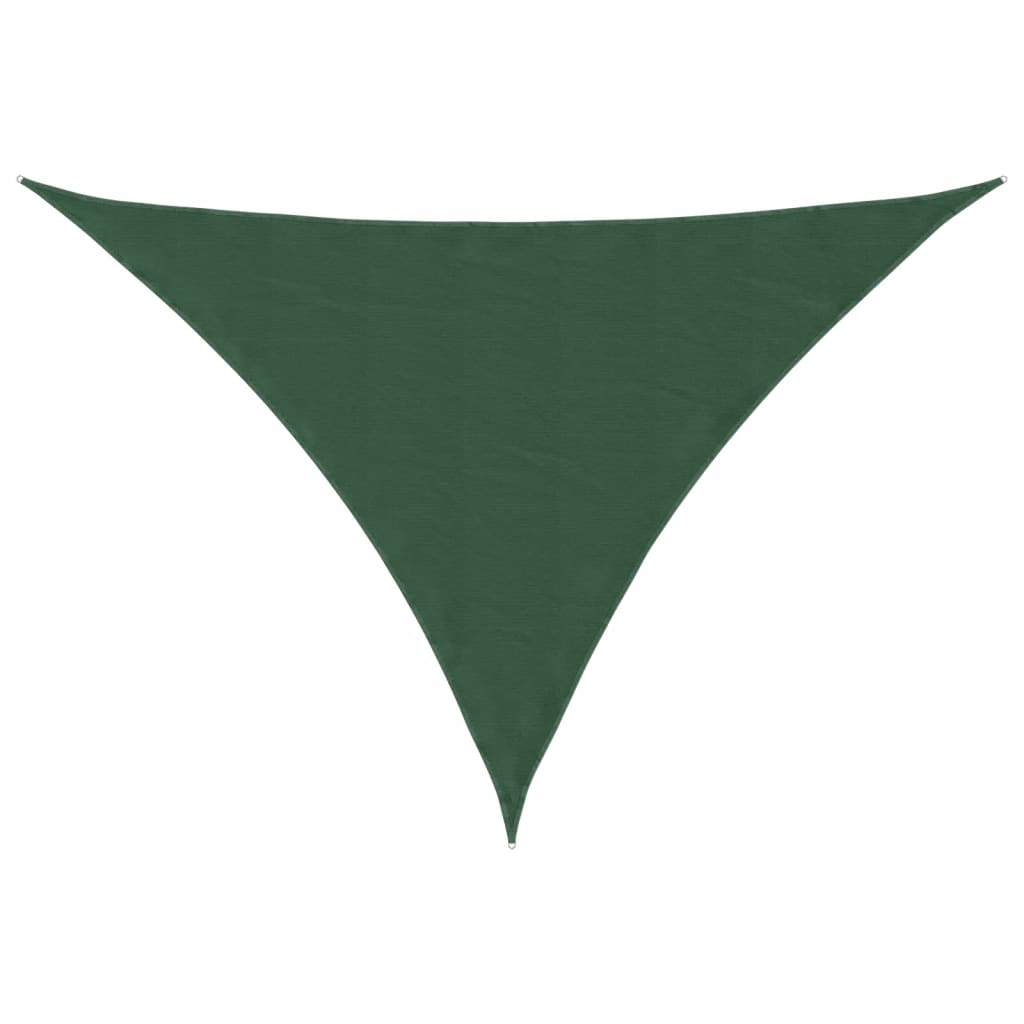 Parasole a Vela Oxford Triangolare 5x7x7 m Verde Scuro - immagine 3 | SolPatio - Image 3 of 18