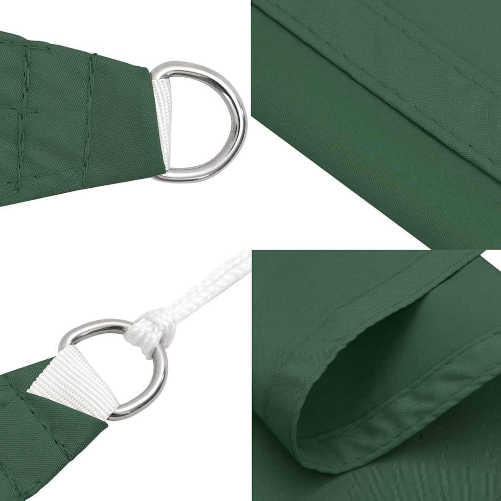 Parasole a Vela Triangolare in Tessuto Oxford 5×5×6 m Verde Scuro - Image 10 of 23
