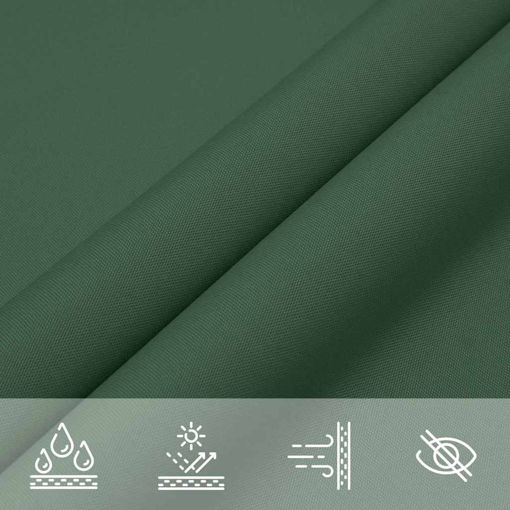 Parasole a Vela Triangolare in Tessuto Oxford 5×5×6 m Verde Scuro - Image 14 of 23