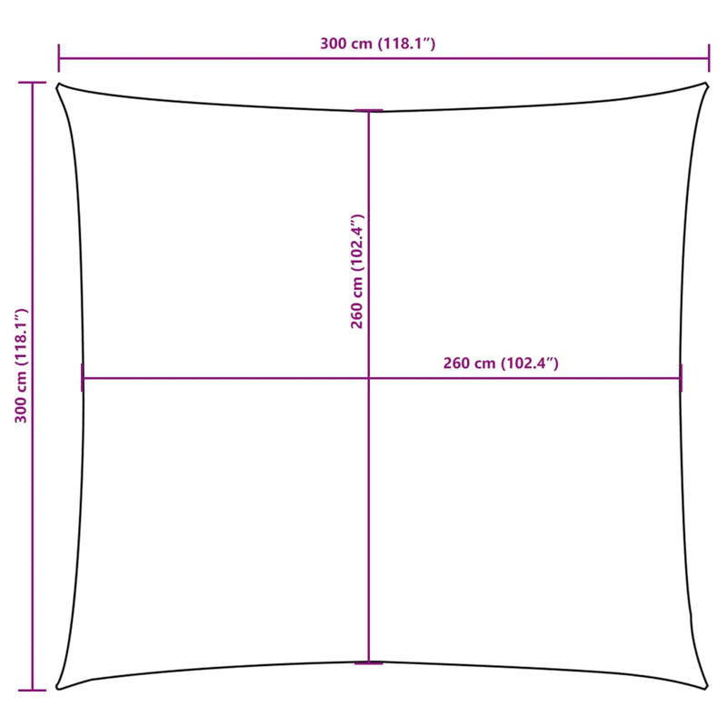 vidaXL Oxford Fabric Sail Awning 3x3 m Blue - Image 25 of 27