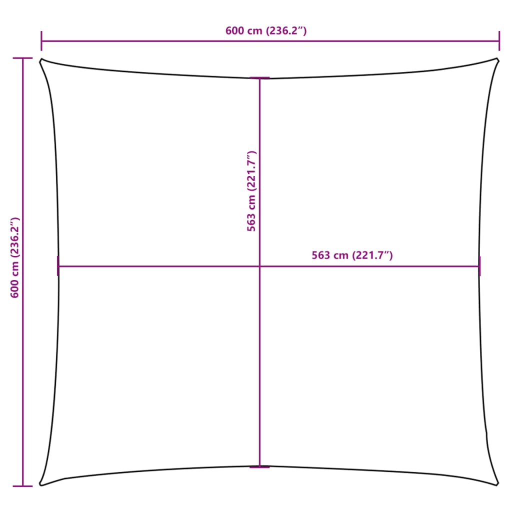 Parasole a Vela in Tela Oxford 6×6 m Blu - Image 24 of 40