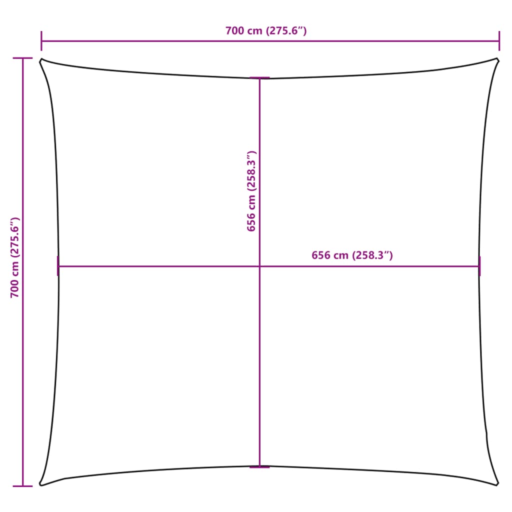 Parasole a Vela Quadrata Tessuto Oxford 7×7 m Blu - Image 24 of 40
