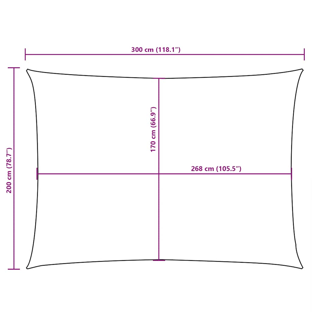 Parasole a Vela Oxford Rettangolare 2×3 m Blu - Image 23 of 34