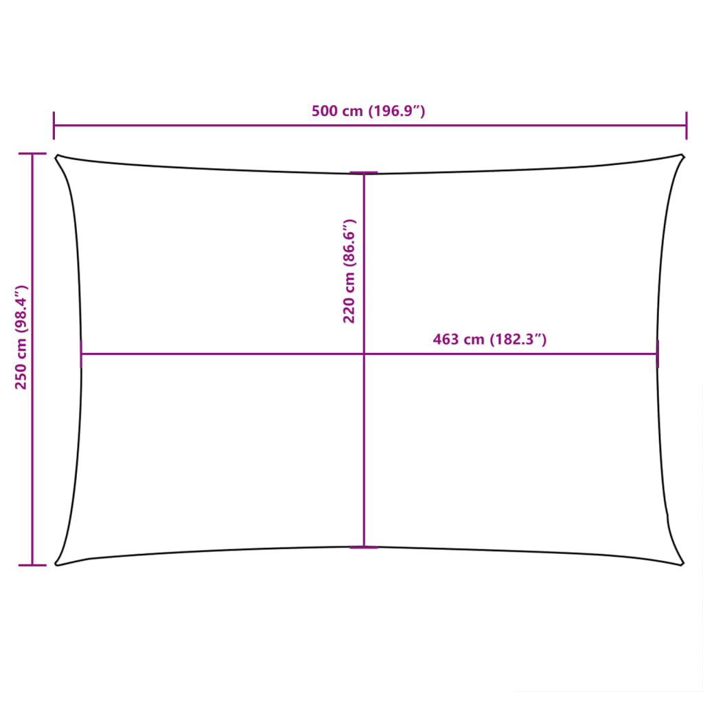 Parasole a Vela Oxford Rettangolare 2,5×5 m Blu - Image 20 of 31