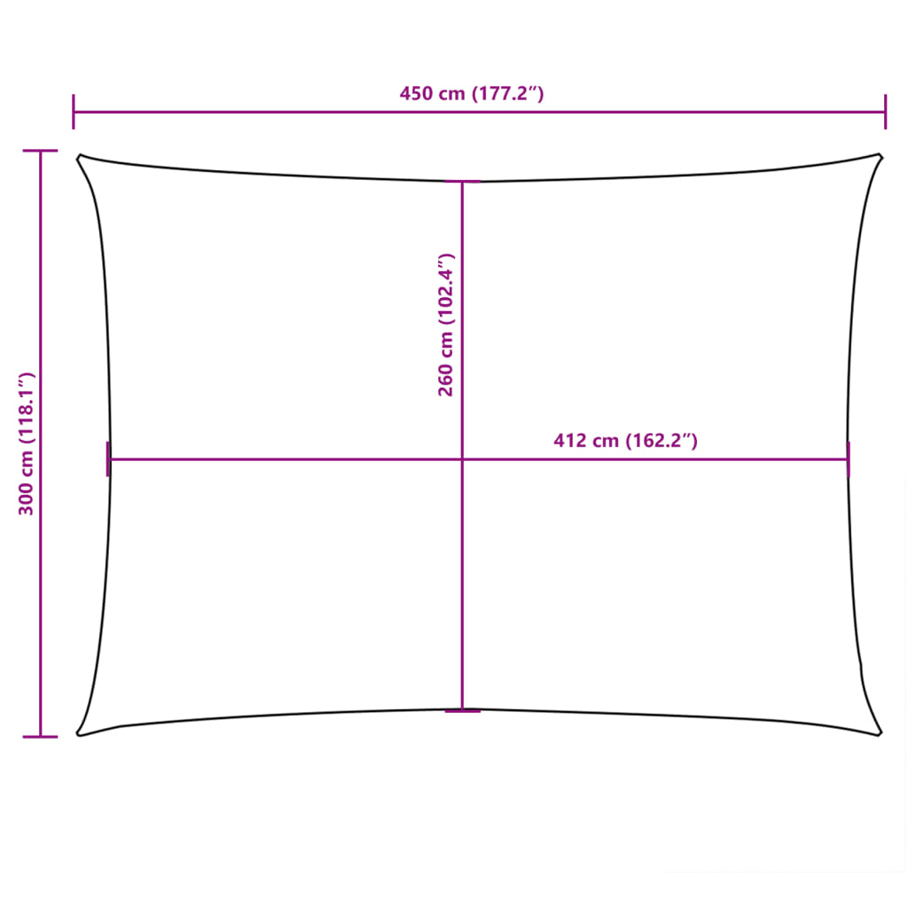 Parasole a Vela Oxford Rettangolare 3×4,5 m Blu - Image 22 of 37