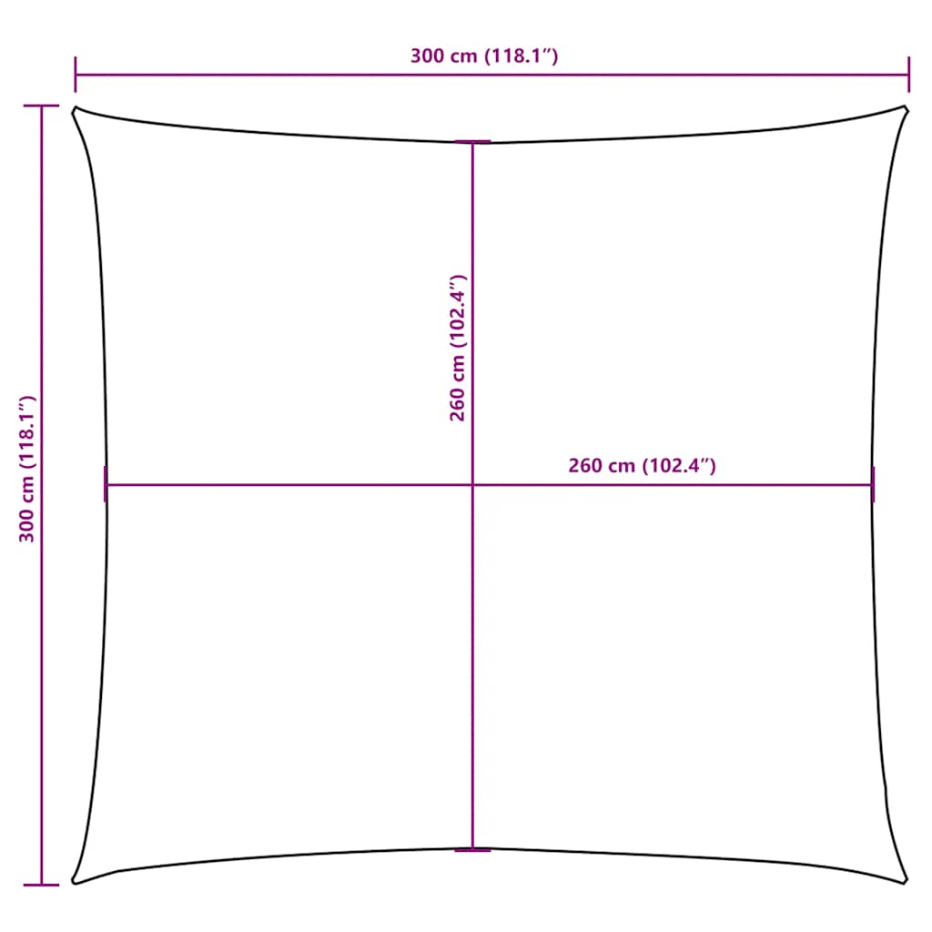Toldo Vela vidaXL Cuadrado de Tela Oxford con Revestimiento de PU 2x2 m Amarillo - Image 42 of 45