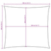Toldo Vela vidaXL Cuadrado de Tela Oxford con Revestimiento de PU 2x2 m Amarillo - Image 45 of 45