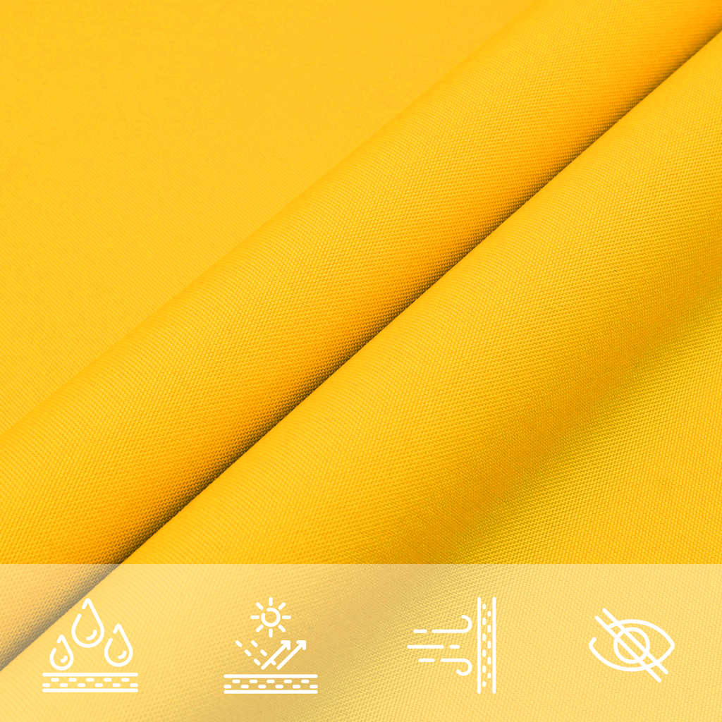 vidaXL Square PU Coated Oxford Fabric Shade Sail 6x6 m Yellow - Image 6 of 9