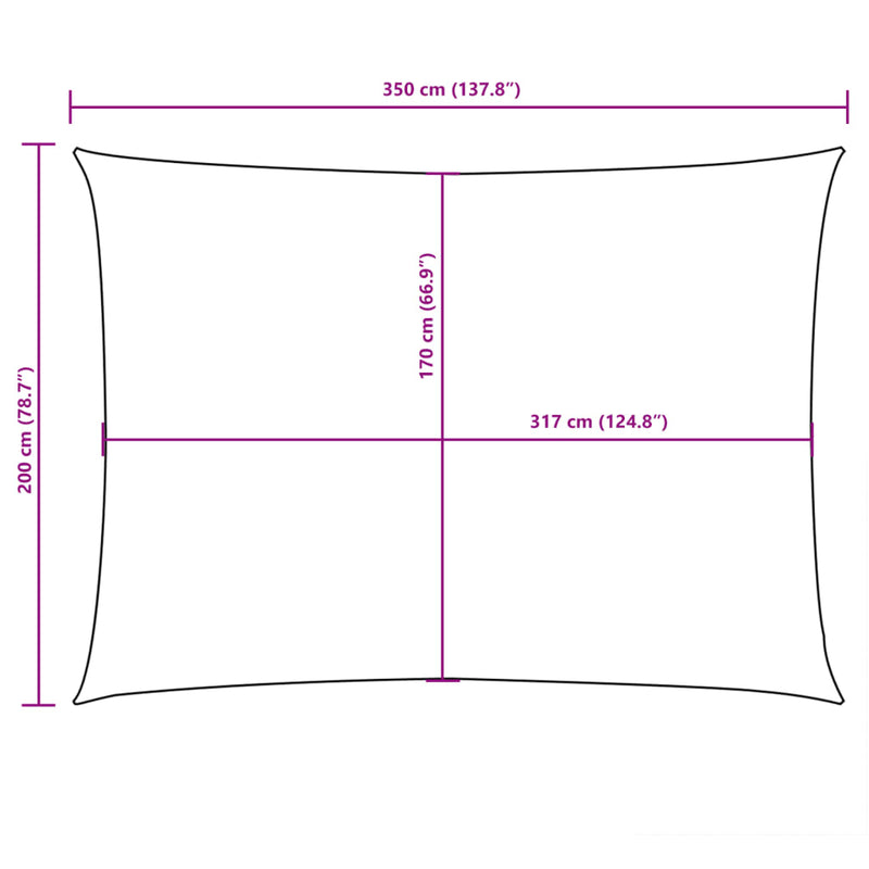 vidaXL Oxford Fabric Sail Shade 2 x 3.5 m Yellow - Image 81 of 90