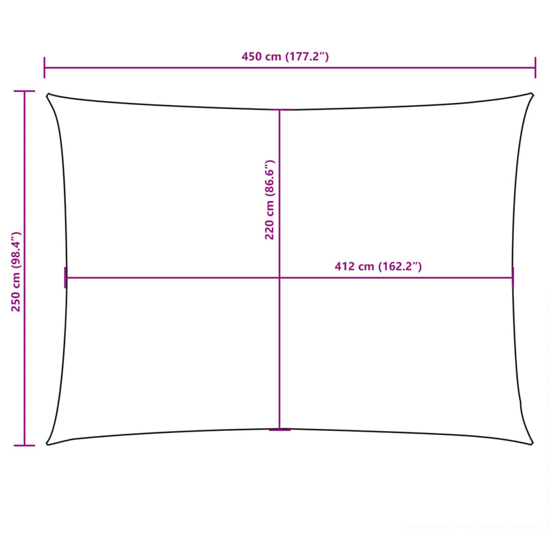 Parasole a Vela Oxford Rettangolare 2,5×4,5 m Gialla - Image 24 of 40