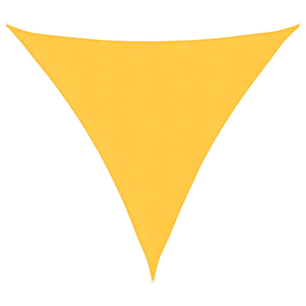 vidaXL Triangular Oxford Fabric Sail Shade 3x3x3 m Yellow - Image 6 of 45