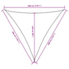 vidaXL Triangular Oxford Fabric Sail Shade 3x3x3 m Yellow - Image 44 of 45
